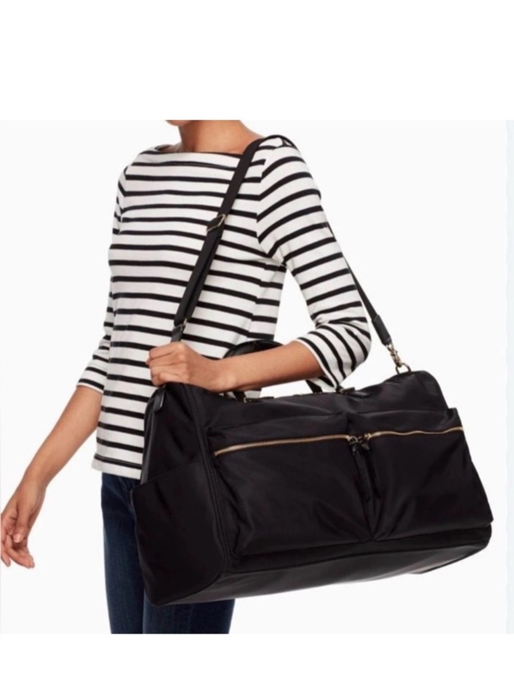 kate spade Black Nylon Duffel with Dual Front Zipper Pockets - Picture 2 of 9